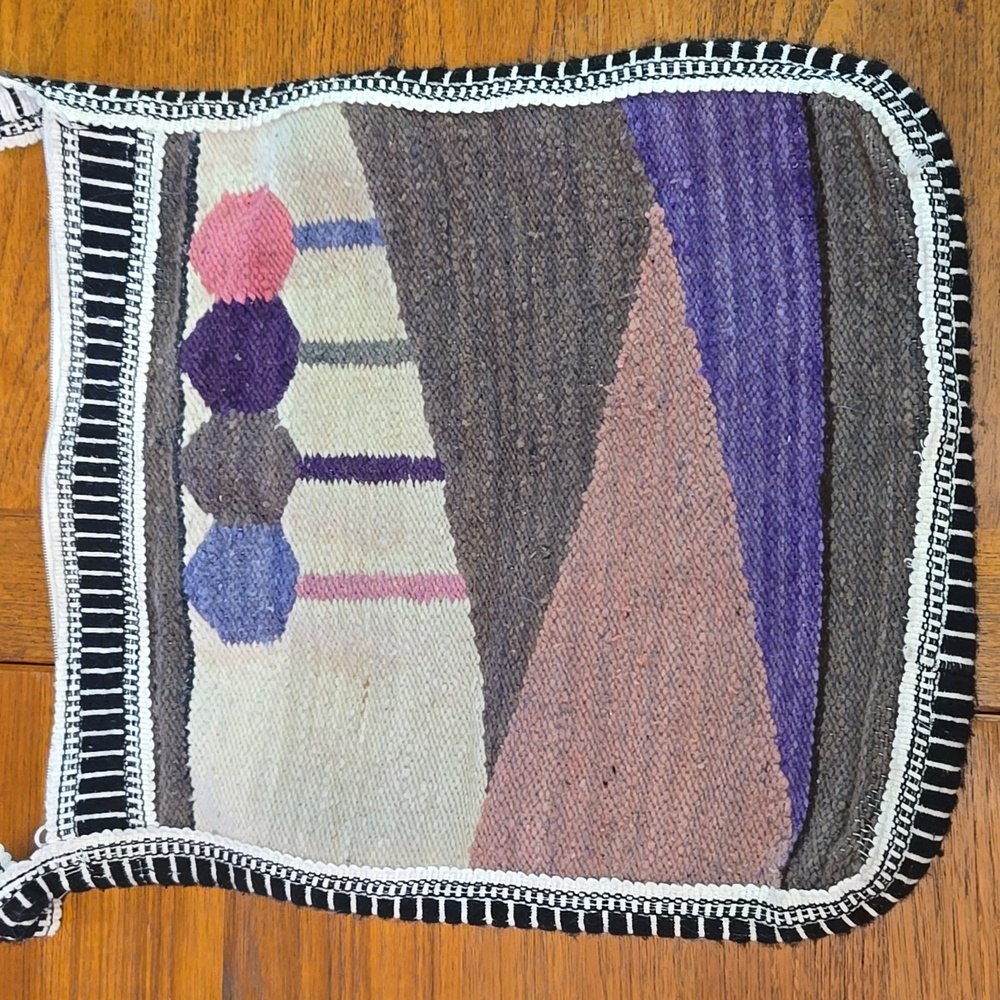 Vintage Colorful Geometric Landscape Shoulder Bag - Picture 2 of 10